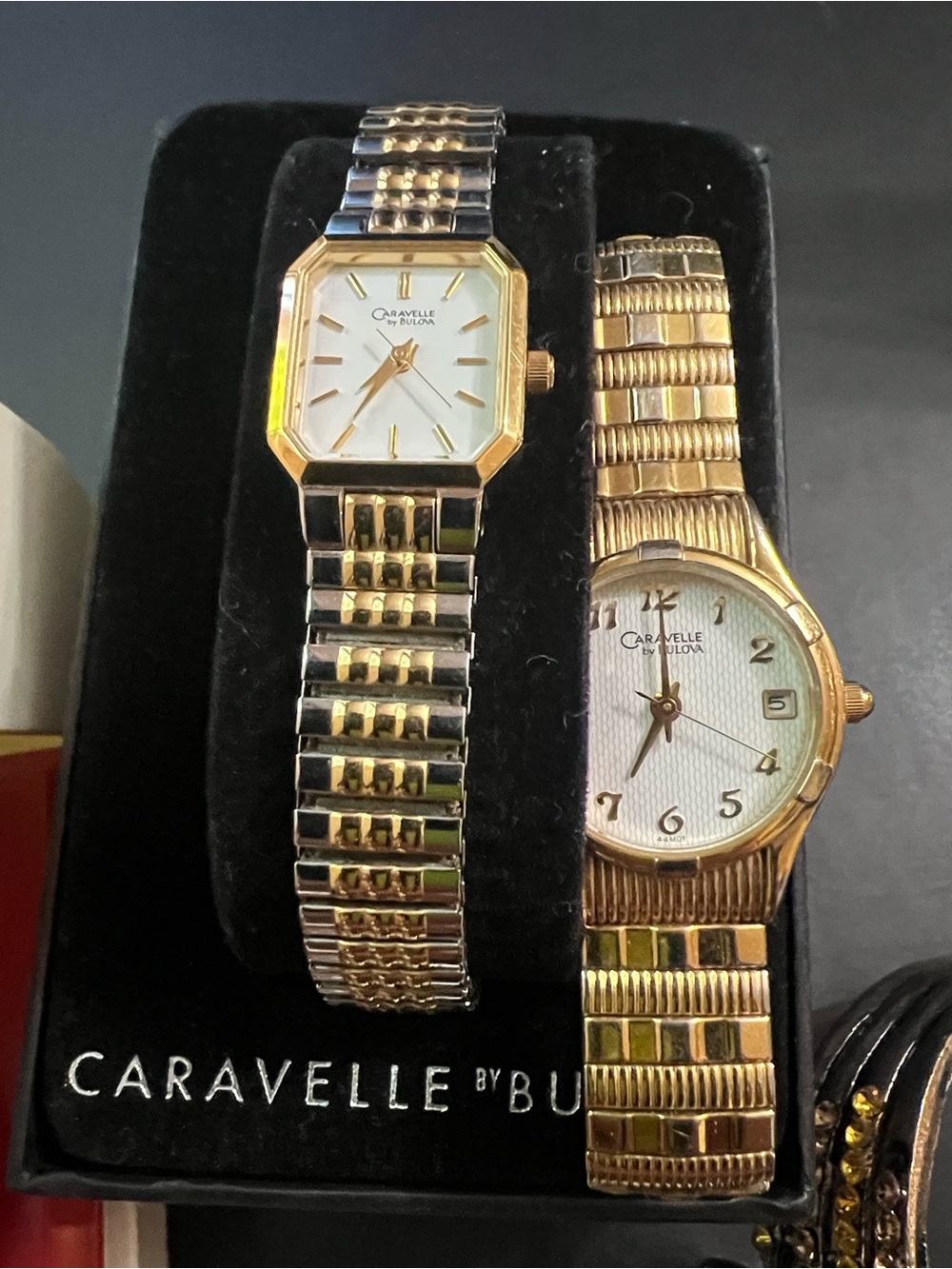 Casio  and Bulova watches Two-Tone Gold and Silver Bracelet Watch
